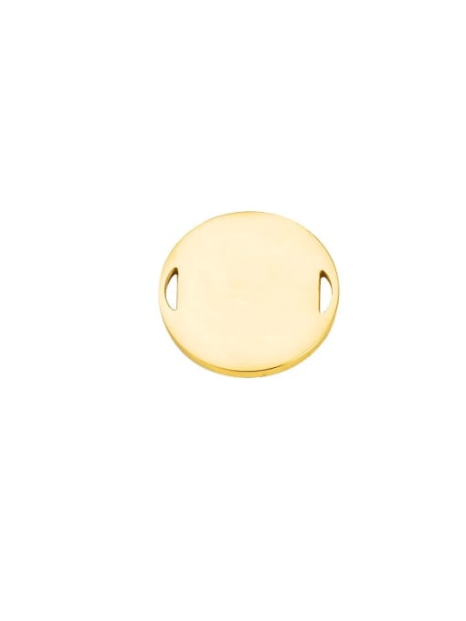 golden Stainless steel round disc two-hole  pendant