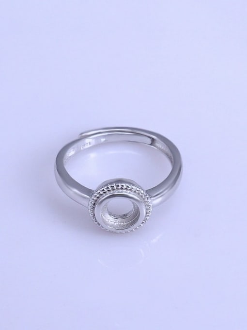 Supply 925 Sterling Silver Round Ring Setting Stone size: 6*6, 7*7, 12*12mm 1