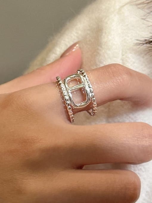 ARTTI 925 Sterling Silver Geometric Vintage Stackable Ring 2