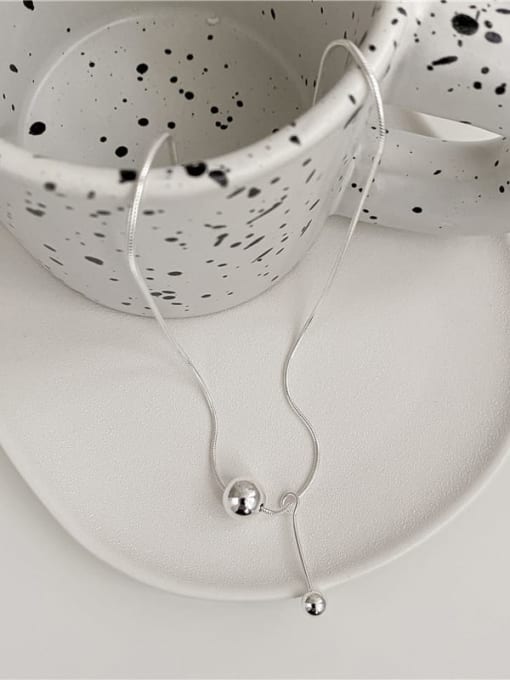 ARTTI 925 Sterling Silver Bead Tassel Minimalist Tassel Necklace 3