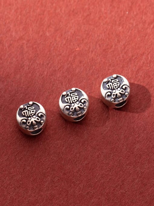FAN 925 Sterling Silver Round Vintage Beads 2