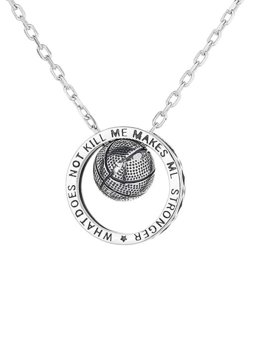 466L6.4g 925 Sterling Silver Geometric Vintage Necklace