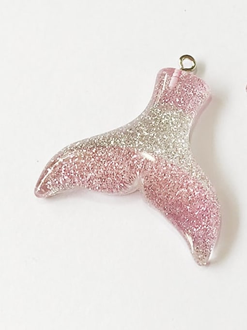 light pink Multicolor Resin Fish Charm Height : 3.4cm , Width: 3.5cm