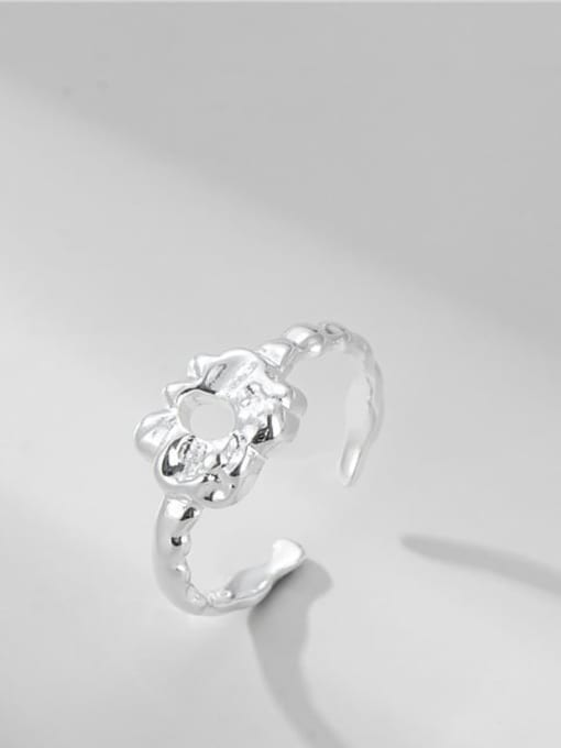 Heteromorphic texture ring 925 Sterling Silver Irregular Minimalist Band Ring