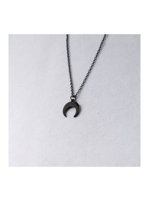 MEN PO Stainless steel Moon Minimalist Necklace 0