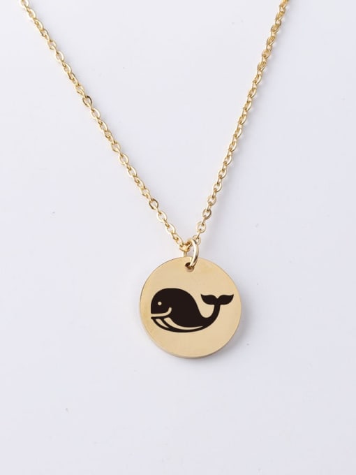 YP001 126 20MM Stainless Steel Ocean Cartoon Animation Pendant Necklace