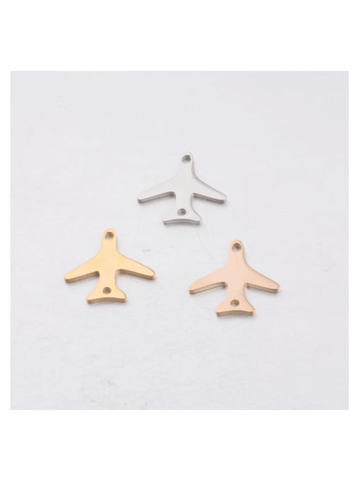 MEN PO Stainless steel small plane two-hole pendant pendant 1