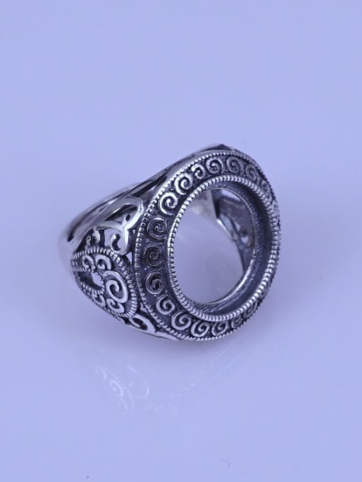 Supply 925 Sterling Silver Round Ring Setting Stone size: 14*14mm 2