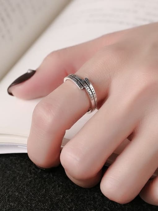 TAIS 925 Sterling Silver Letter Vintage Ring 1