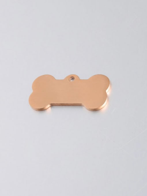 Rose Gold Stainless steel fine polished mirror dog tag lettering pendant