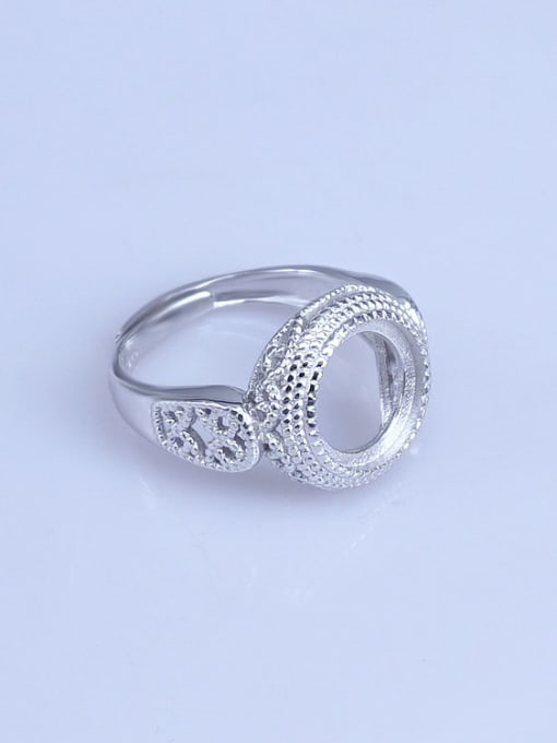 Supply 925 Sterling Silver 18K White Gold Plated Geometric Ring Setting Stone size: 11*11mm 2