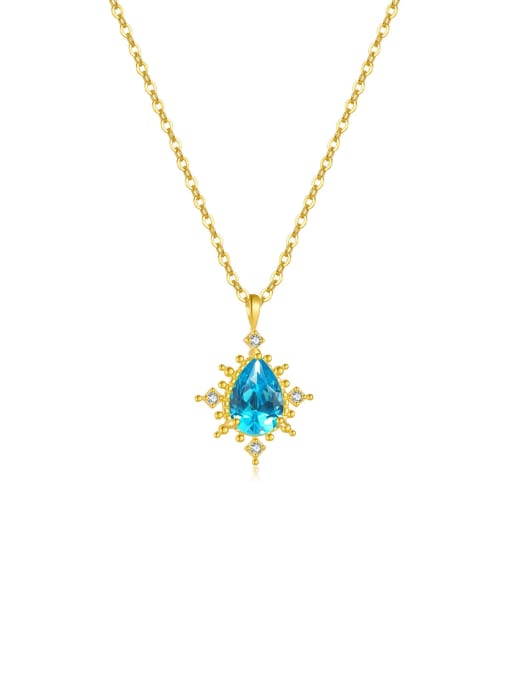 18k gold 925 Sterling Silver Cubic Zirconia Geometric Vintage Link Necklace