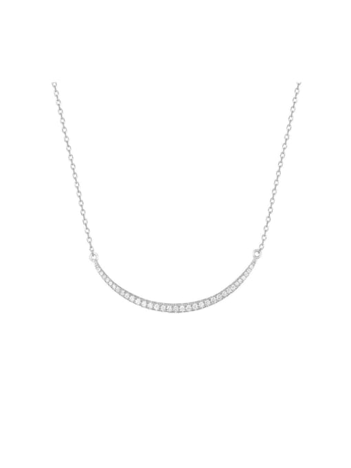 A&T Jewelry 925 Sterling Silver Cubic Zirconia Geometric Luxury Necklace 0