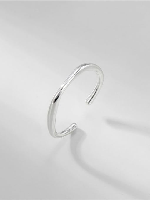 ARTTI 925 Sterling Silver Round Minimalist Band Ring
