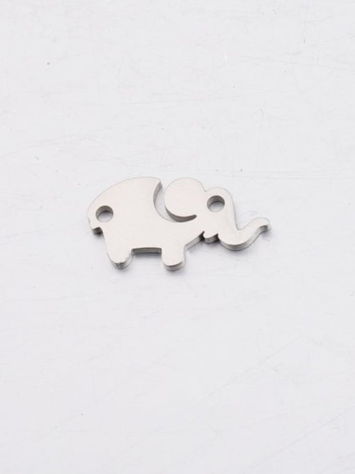 Steel color Stainless steel Elephant Minimalist Pendant