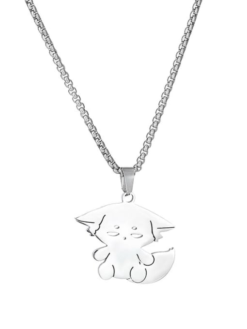 Eight fold Divine Son (Fox) Stainless steel Icon Hip Hop Around the anime Genshin Impact Necklace