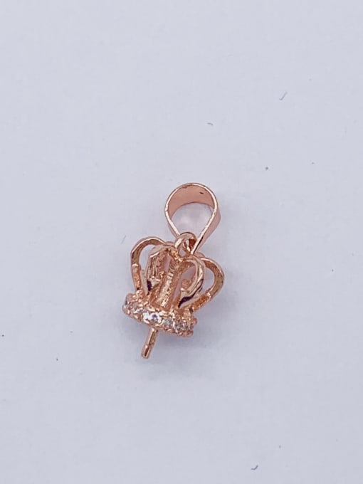 Rose Gold Copper Micro-Set Crown Clasp Accessories