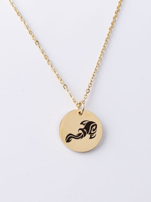 Gold yp001 140 20mm Stainless Steel Ocean Cartoon Animation Pendant Necklace