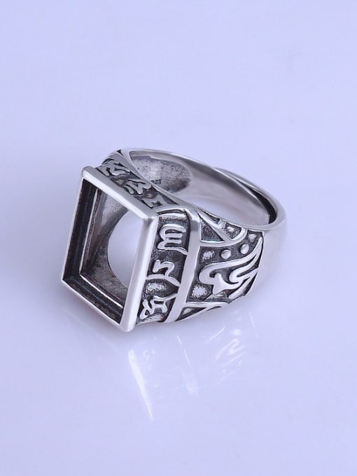 Supply 925 Sterling Silver Rectangle Ring Setting Stone size: 10*14mm 1