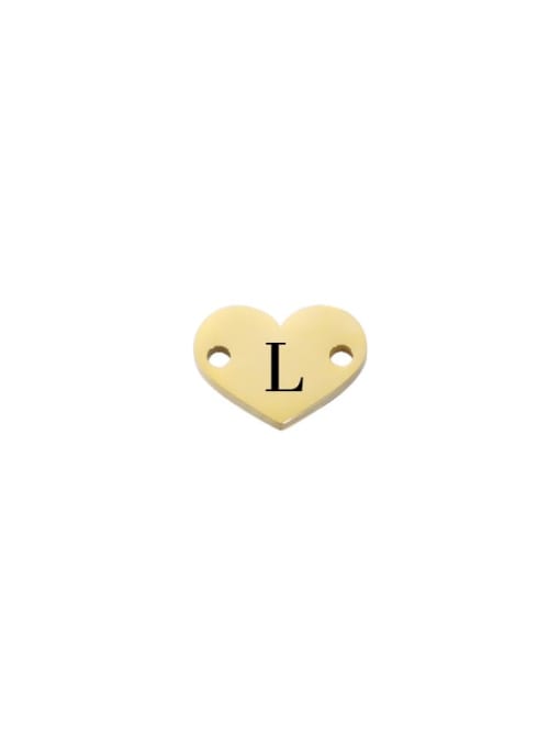 L Stainless Steel Laser Lettering  Heart  Diy Jewelry Accessories