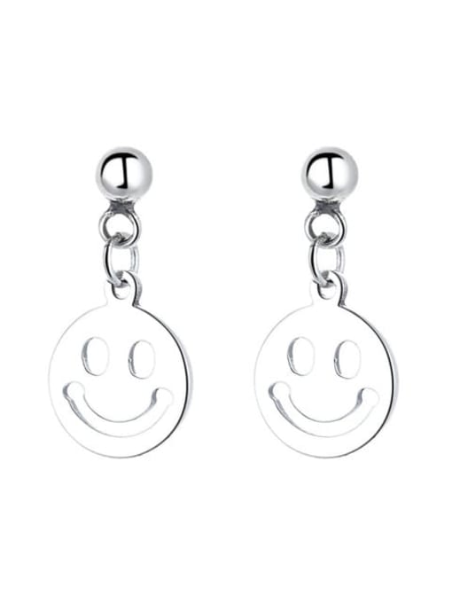 076FR  1.2g pairs 925 Sterling Silver Smiley Vintage Drop Earring