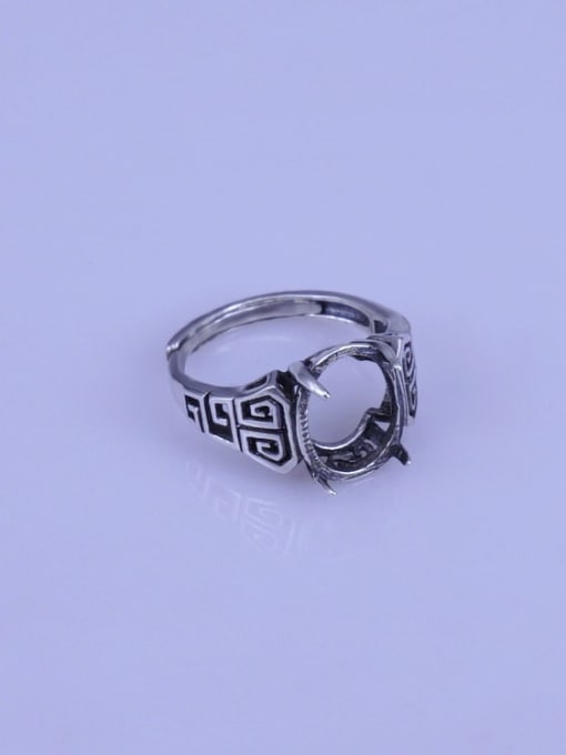 Supply 925 Sterling Silver Geometric Ring Setting Stone size: 10*12mm 2