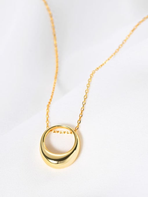 Circle Gold Necklace Titanium Steel Geometric Minimalist Necklace
