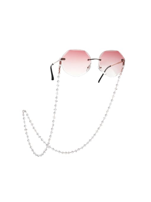 golden Brass Synthetic Crystal Imitation Pearl Minimalist Sunglass Chains