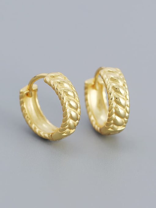gold 925 Sterling Silver Geometric Minimalist Stud Earring