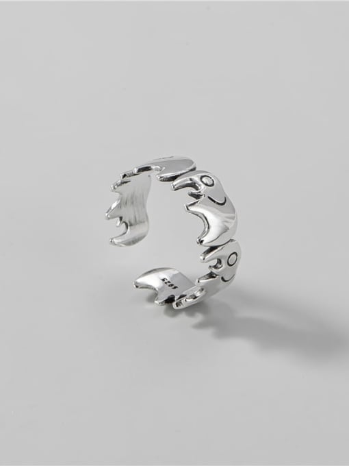 ARTTI 925 Sterling Silver Elephant Ethnic Band Ring