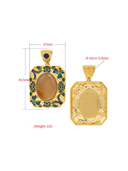KOKO Brass Cloisonne Burnt Blue Gold Plated Air Holder Cross-border Jewelry Accessories 2