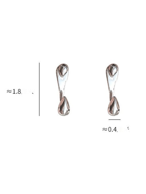 YUANFAN 925 Sterling Silver Water Drop Minimalist Stud Earring 3