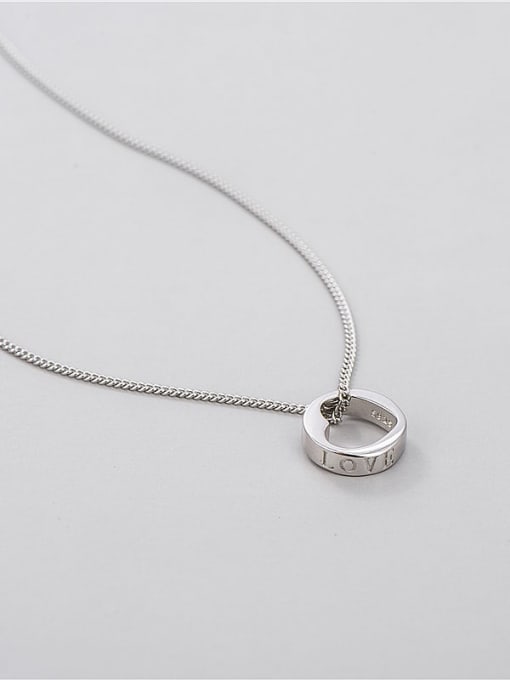 LOVE YOU 925 Sterling Silver Heart Minimalist Necklace