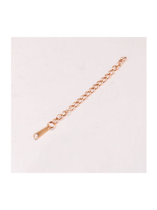 MEN PO Stainless steel 6.5 cm extension chain with tag 0