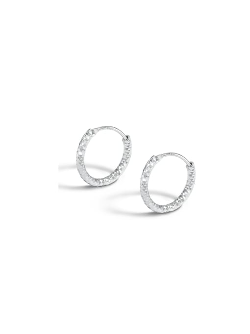 STL-Silver Jewelry 925 Sterling Silver Geometric Minimalist Hoop Earring 0