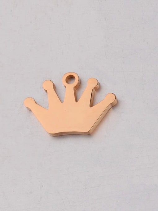 Rose gold crown Stainless steel hollow crown combination pendant