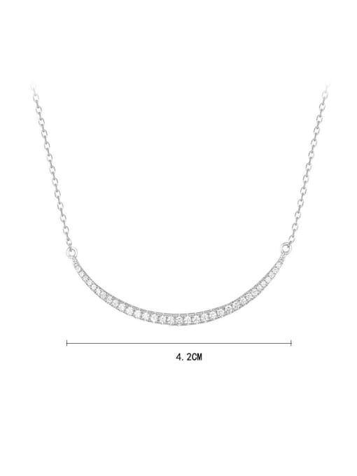A&T Jewelry 925 Sterling Silver Cubic Zirconia Geometric Luxury Necklace 1