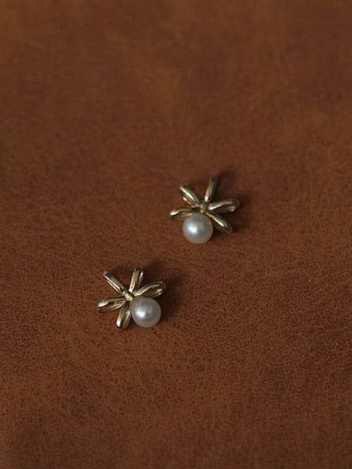 ZEMI 925 Sterling Silver Imitation Pearl Flower Dainty Necklace 2