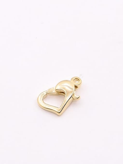 Silver plated gold S925 Sterling Silver Versatile Peach Heart Lobster Clasp