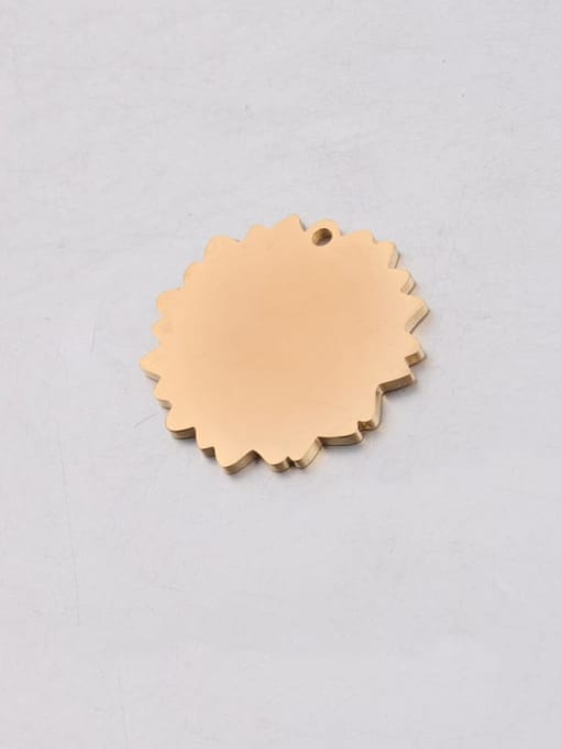 25mm gold Stainless steel flower pendant