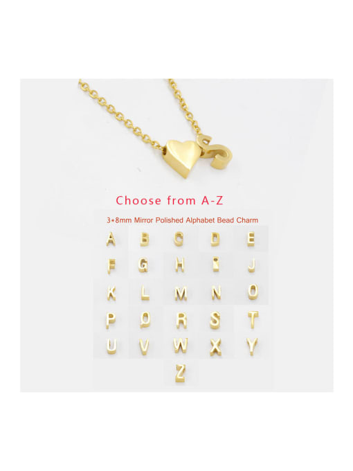MEN PO Stainless steel Letter Dainty Initials Necklace 2