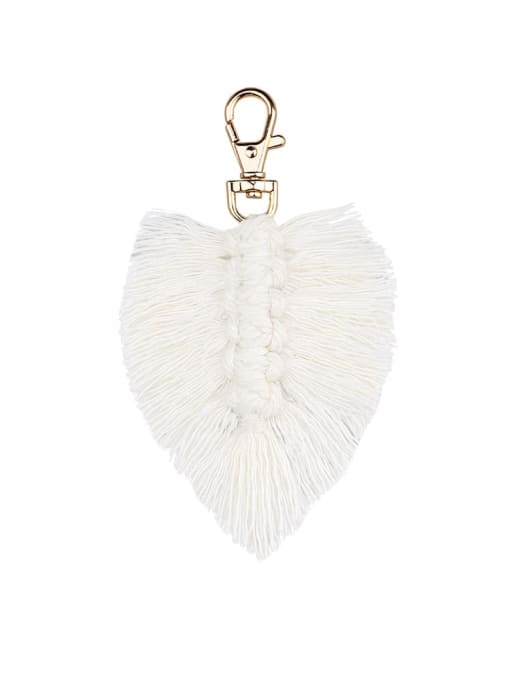 K68153 Alloy Cotton Rope Heart Artisan Hand-Woven Bag Pendant
