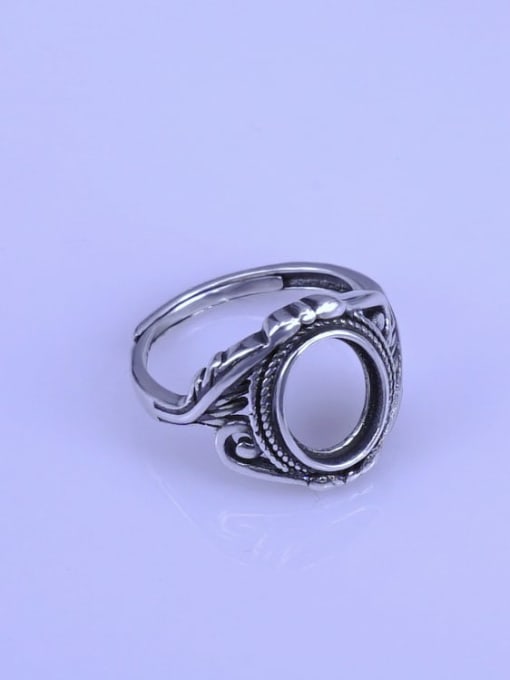 Supply 925 Sterling Silver Oval Ring Setting Stone size: 8*10mm 2