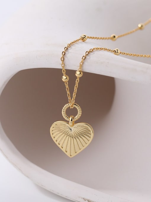 A2791 Gold 925 Sterling Silver Heart Minimalist Necklace