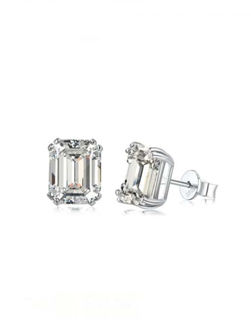 STL-Silver Jewelry 925 Sterling Silver Cubic Zirconia Geometric Luxury Stud Earring 0