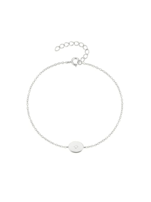 YUANFAN 925 Sterling Silver Geometric Minimalist Link Bracelet 4