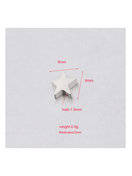 MEN PO Stainless steel Small starfish small hole bead accessories 2