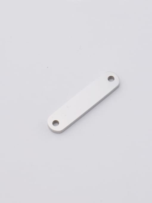 Steel color Stainless steel double hole long strip tag