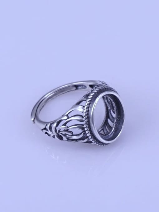 Supply 925 Sterling Silver Round Ring Setting Stone size: 10*12mm 2