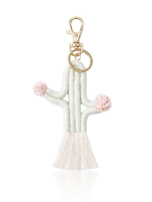K68234 13 Alloy Cotton Cactus Cute Hand-Woven Key Chain/ Bag Pendant